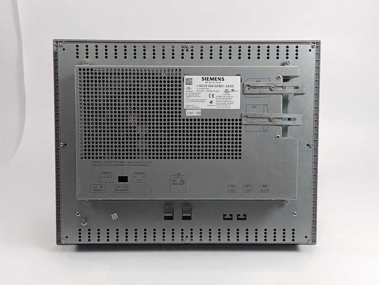Siemens 6AV6644-0AB01-2AX0 MP 377 15'' Touch