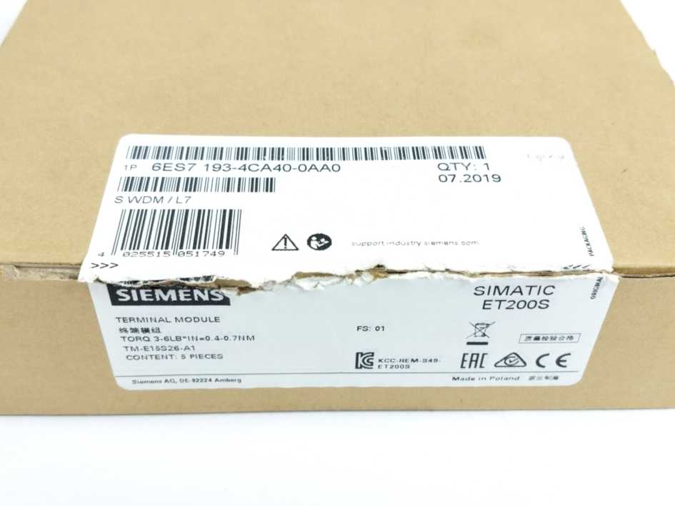 Siemens 6ES7193-4CA40-0AA0 Universal Terminal Module 5pcs