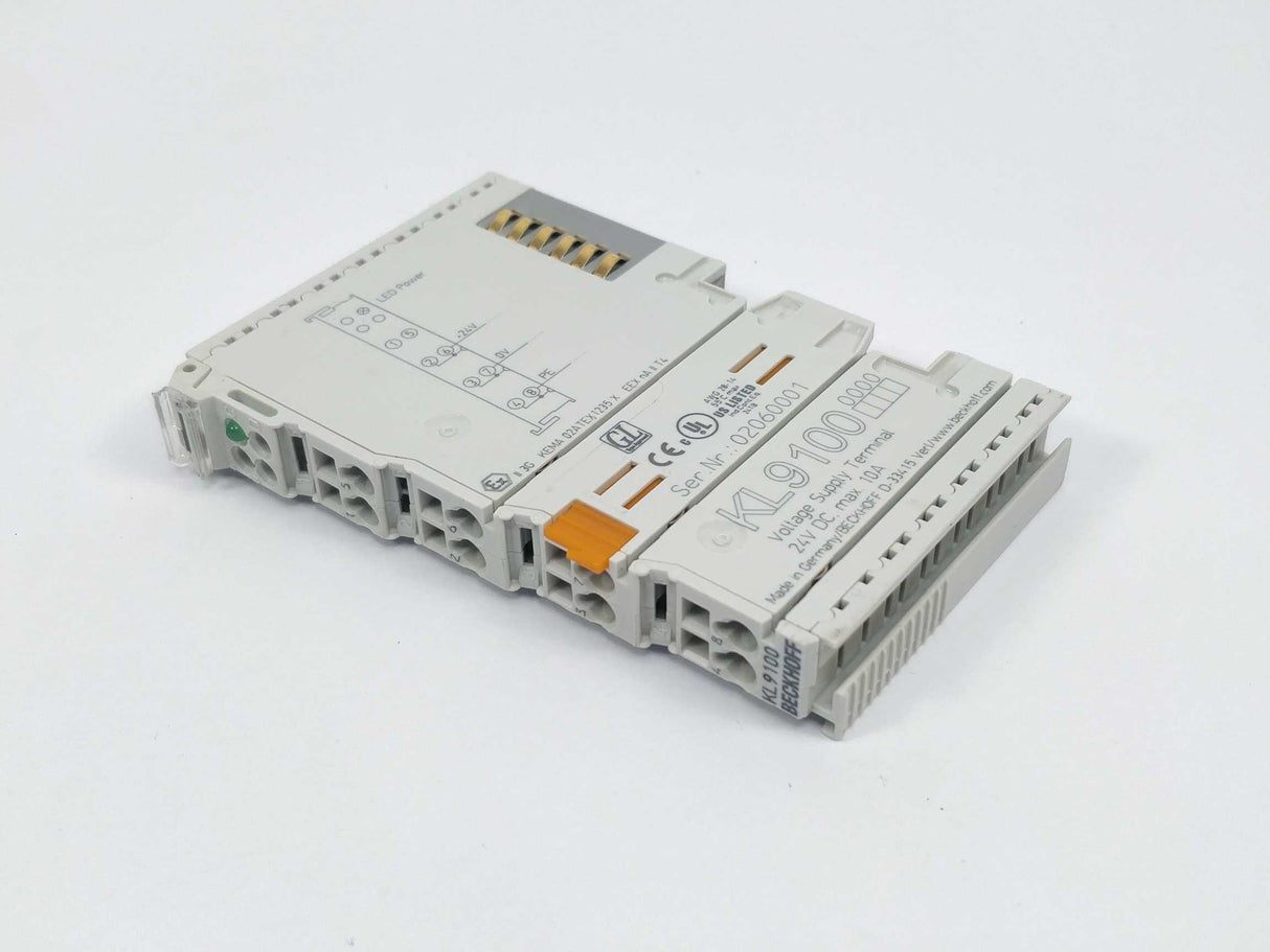 Beckhoff KL9100 Voltage Supply Terminal 24VDC  3 Pcs.
