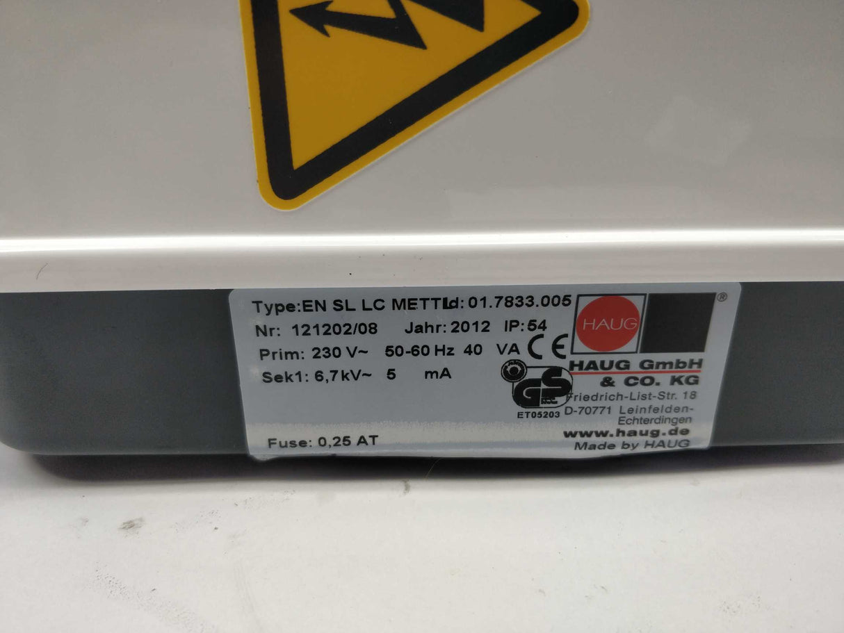 HAUG / Mettler Toledo 01.7833.005 EN SL LC Static Eliminator