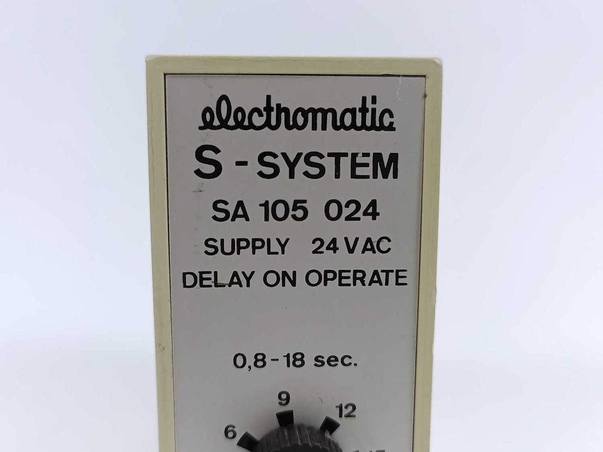 Electromatic SA 105 024 S-system delay on operate 0.8-18sec.