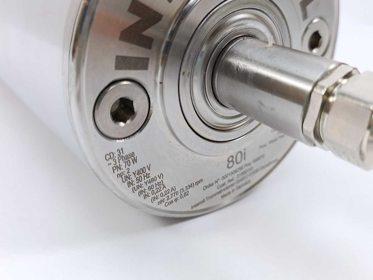 Interroll 80i Drum Motor 3 phase - Ø: 81,5mm, SL: 193,0mm