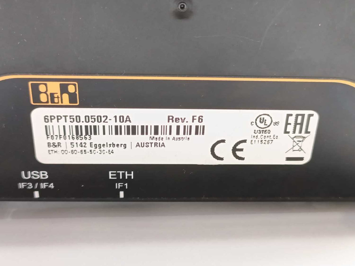 B&R 6PPT50.0502-10A Power Panel T50, 5.0"