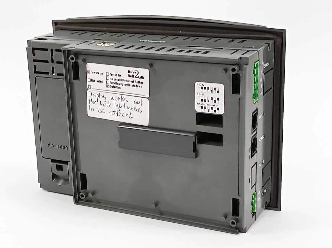 Unitronics V570-57-T40B Vision 570 Color OPLC, back lite defective