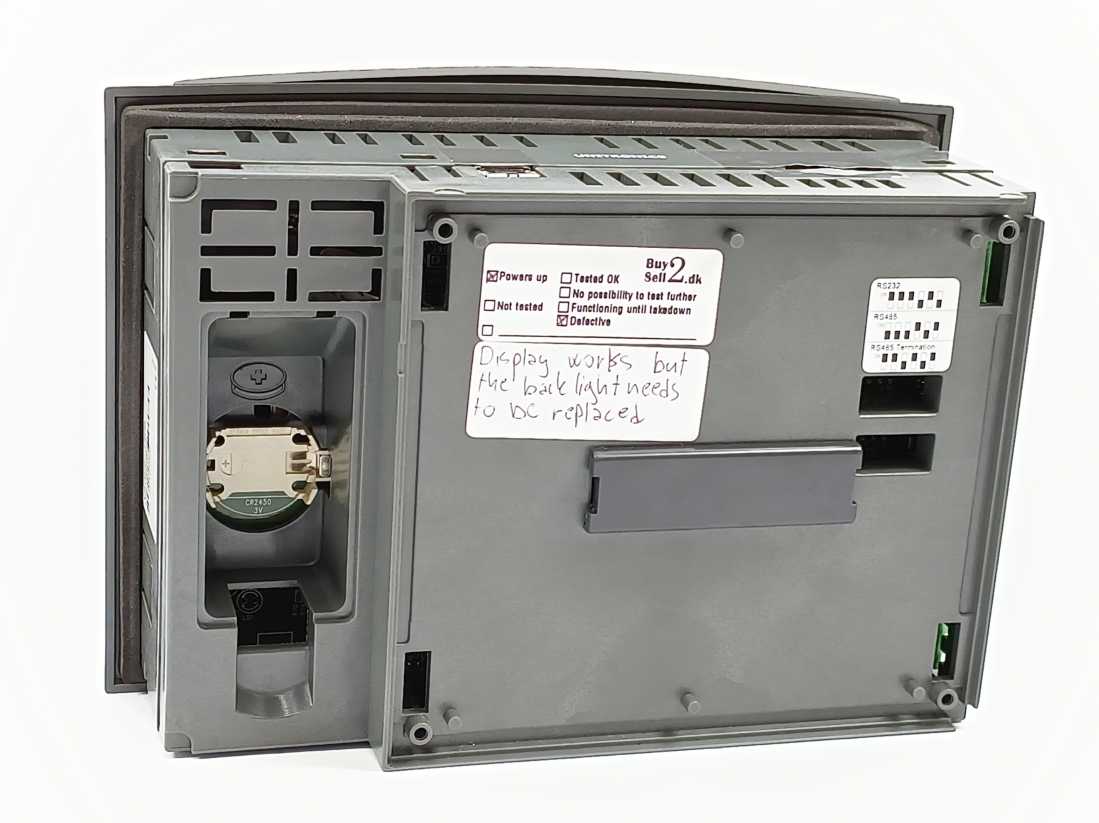 Unitronics V570-57-T40B Vision 570 Color OPLC, back lite defective