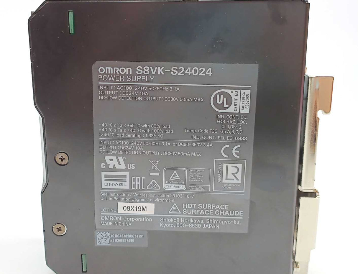 OMRON S8VK-S24024 Power Suplly 240 W, 24 VDC, 10 A