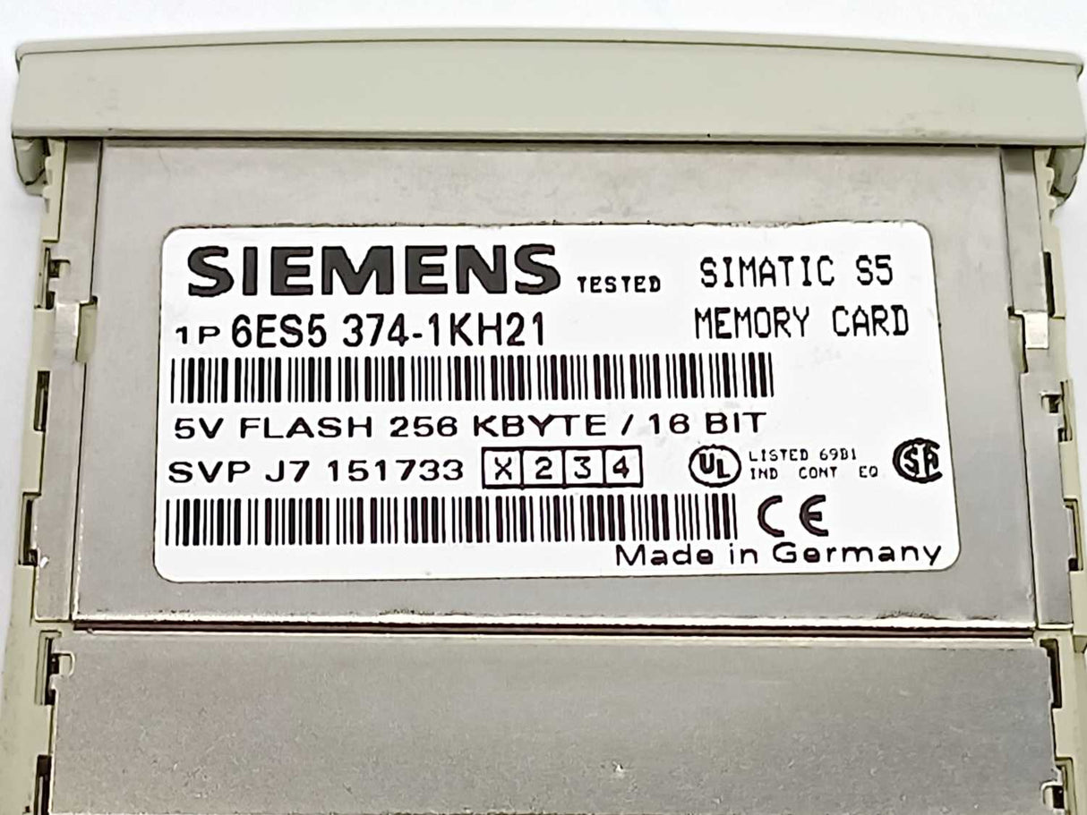 Siemens 6ES5374-1KH21 Memory Card 5V Flash 256 kByte / 16 Bit