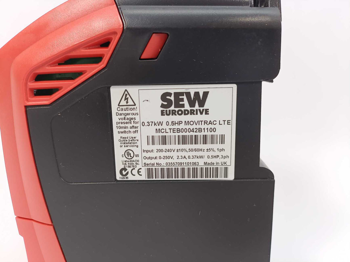 SEW-EURODRIVE MCLTEB00042B1100 0.37kW 0.5HP Movitrac LTE