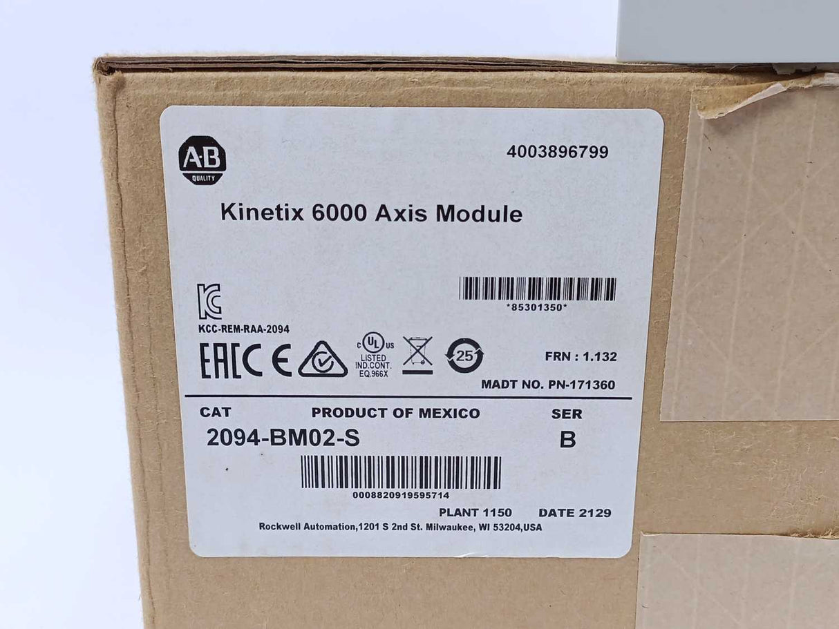 AB 2094-BM02-S Ser. B Kinetix 6000 Axis Module FW:1.132