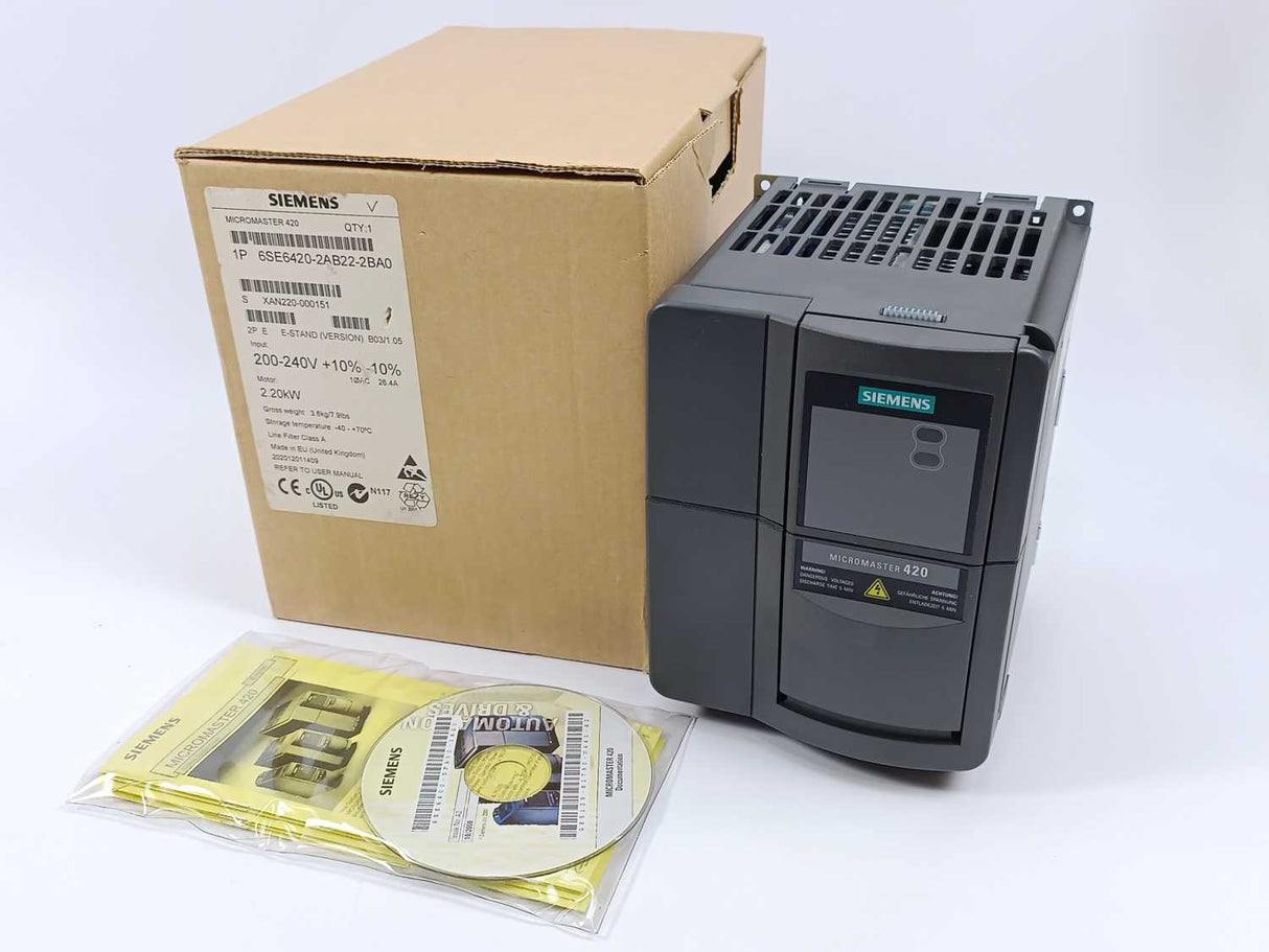 Siemens 6SE6420-2AB22-2BA0 MicroMaster 420 AC Frequency Inverters
