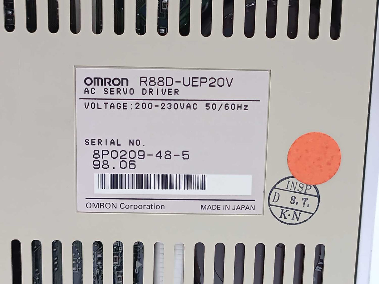 OMRON R88D-UEP20V AC Servo Drive, 200-230VAC 50/60Hz