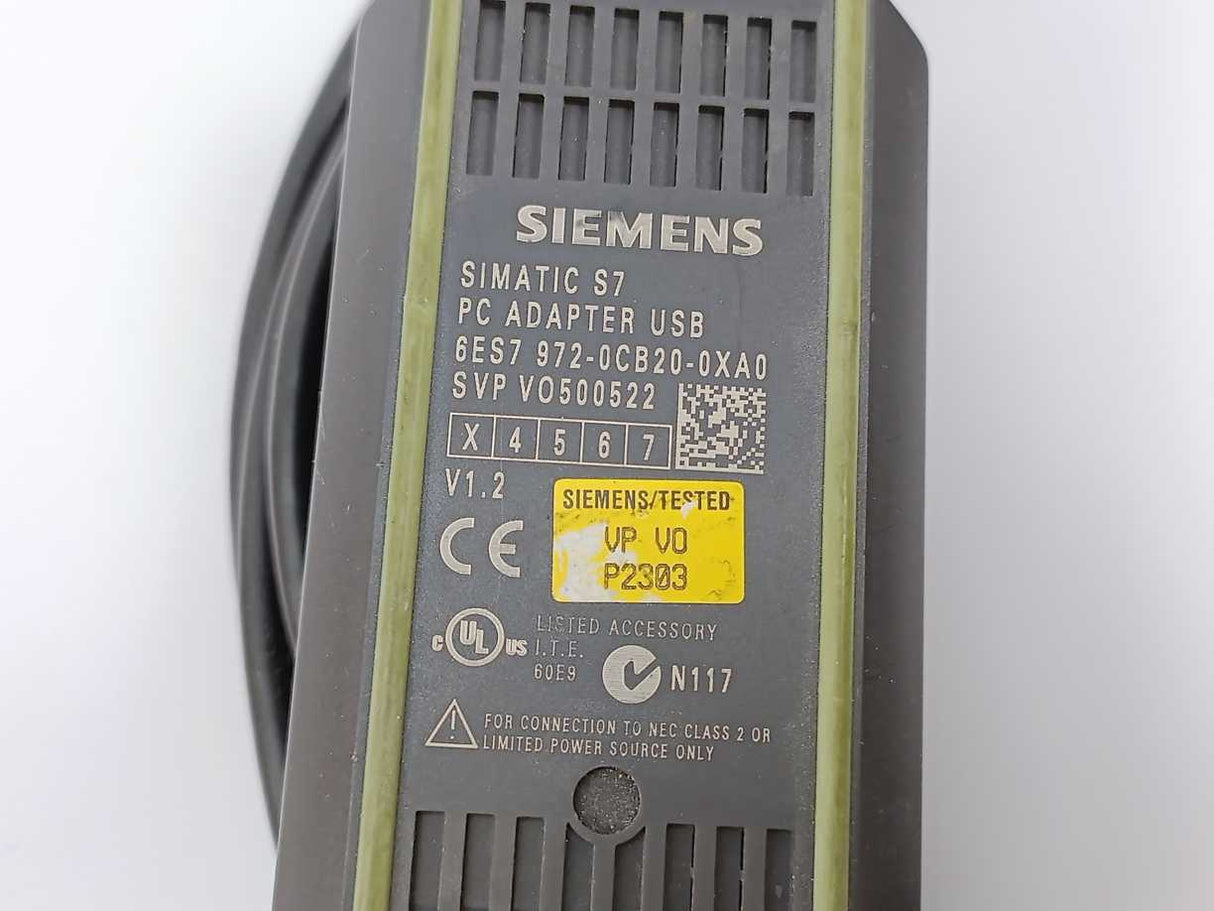 Siemens 6ES7972-0CB20-0XA0 PC Adapter USB Simatic S7 w/ Cables