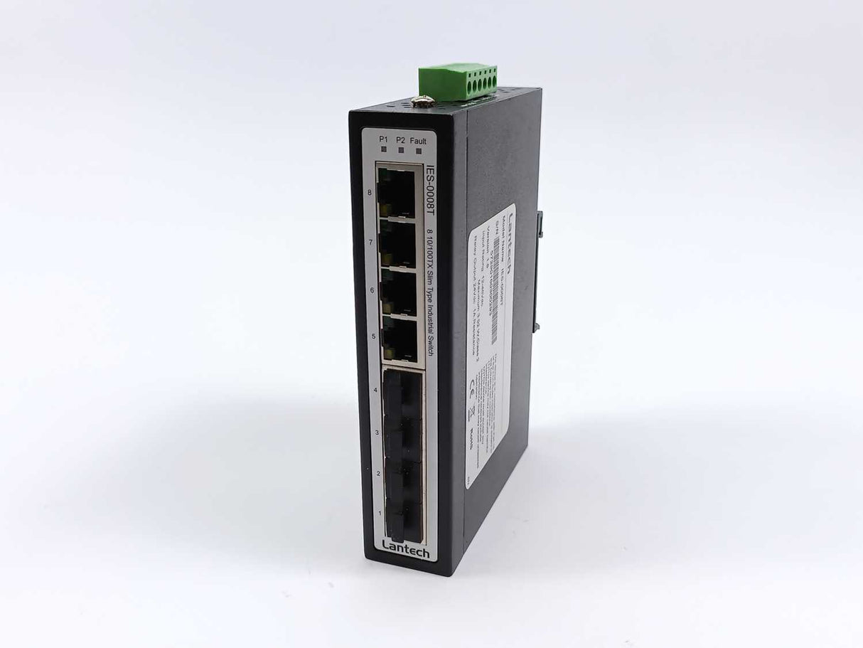 LanTech IES-0008T 8 10/100TX Slim Type Industrial Switch