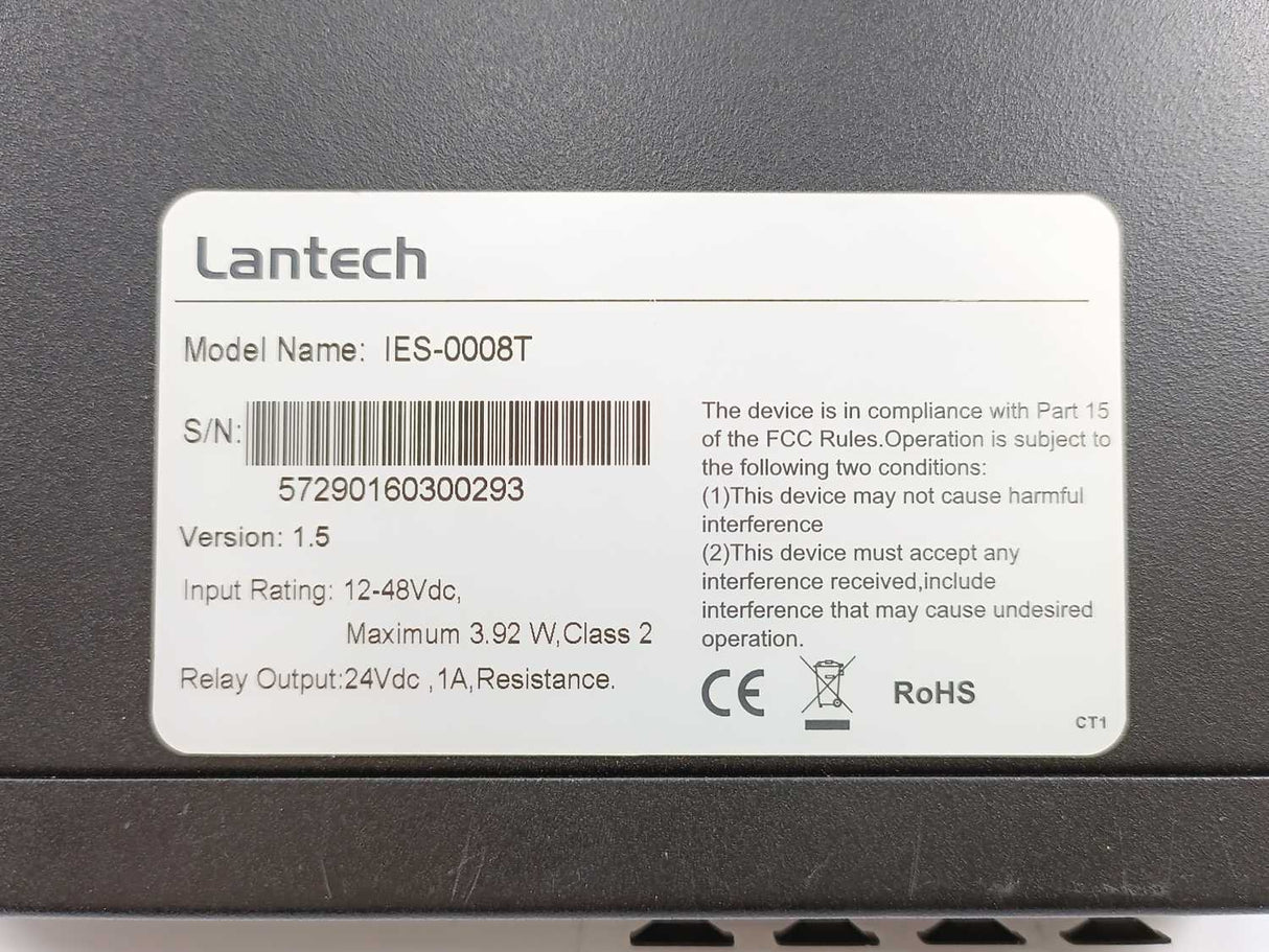 LanTech IES-0008T 8 10/100TX Slim Type Industrial Switch