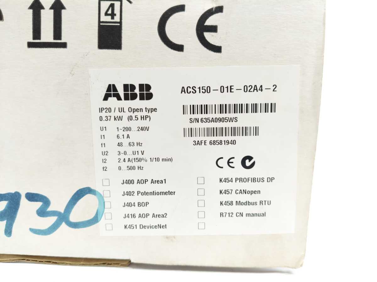 ABB ACS150-01E-02A4-2 AC Micro Inverter Drive