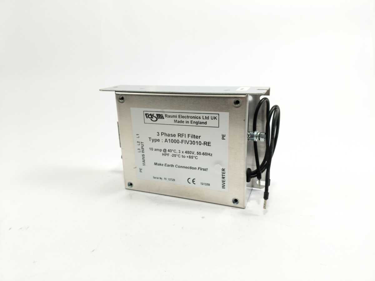 RASMI ELECTRONICS LTD A1000-FIV3010-RE Three Phase RFI Filter