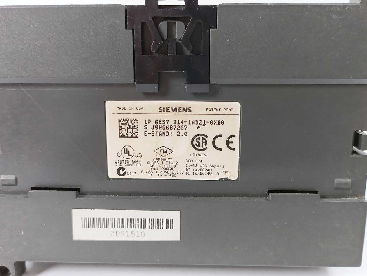 Siemens 6ES7214-1AD21-0XB0 CPU 224 Compact Unit
