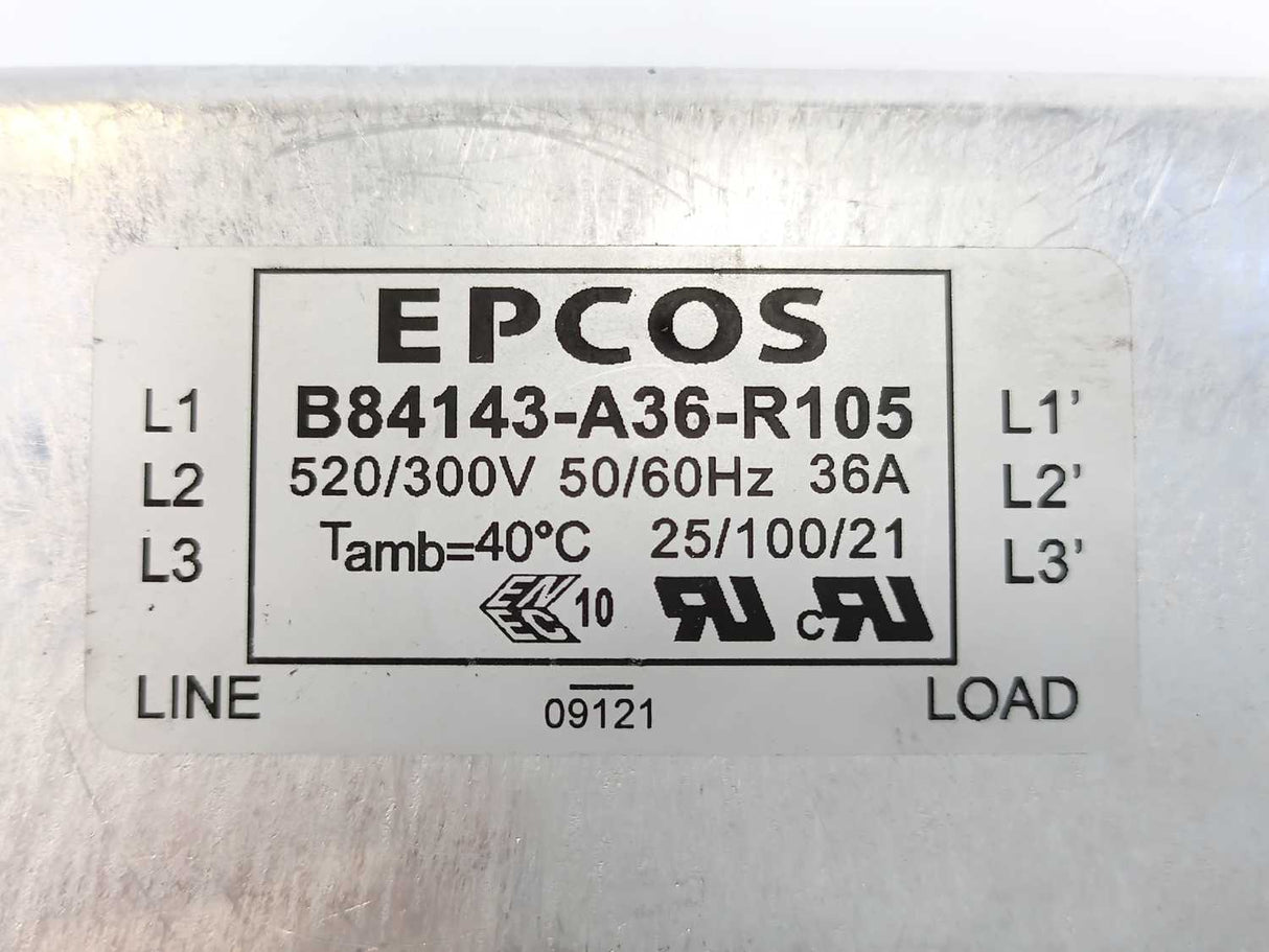 Epcos B84143-A36-R105 Filter 520/300V, 50/60Hz, 36A