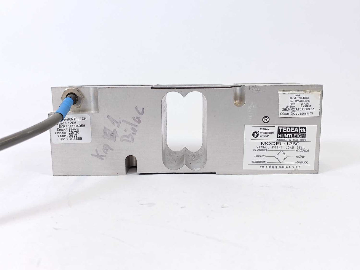 Tedea-Huntleigh 1260 Single Point Load Cell 1260-100kg, Emax:100kg