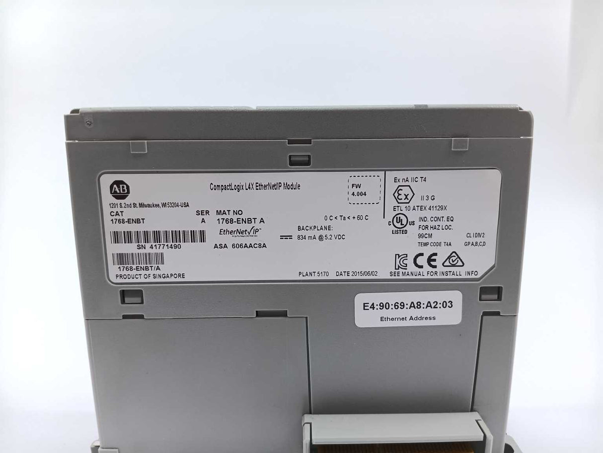 AB 1768-ENBT Communications adapter Ser. A