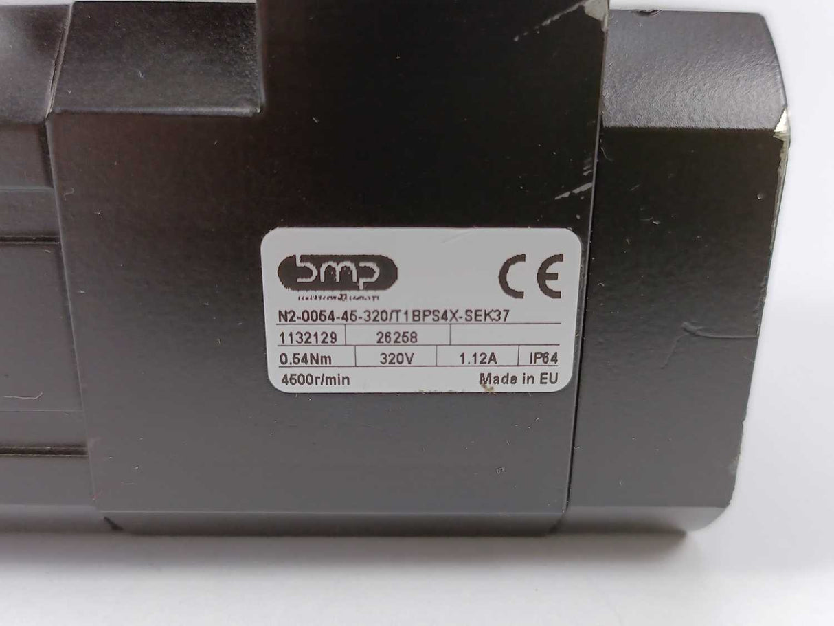 BMP N2-0054-45-320/T1BPS4X-SEK37 Motor 0.54Nm, 320V 4500r/min 1.12A IP64
