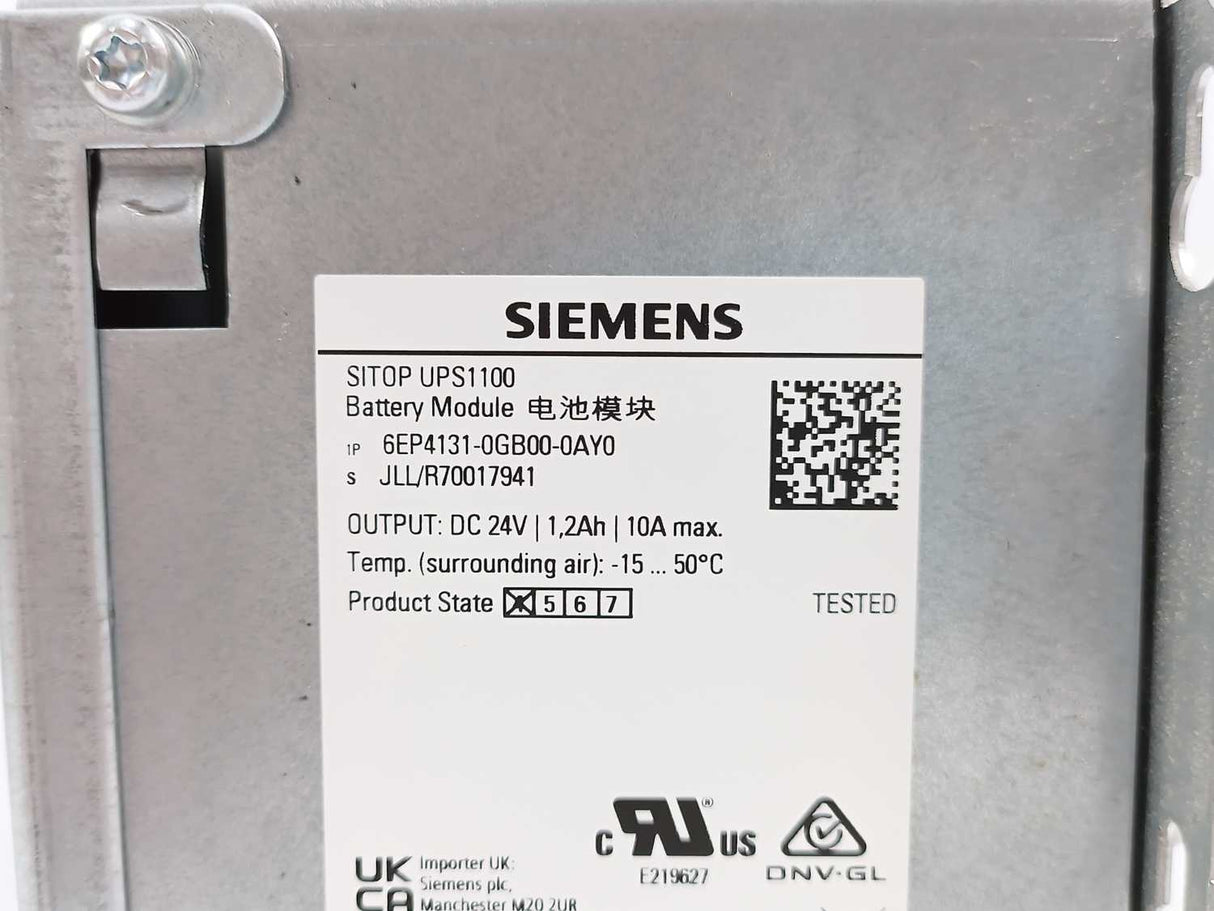 Siemens 6EP4131-0GB00-0AY0 SITOP UPS1100 Battery Module