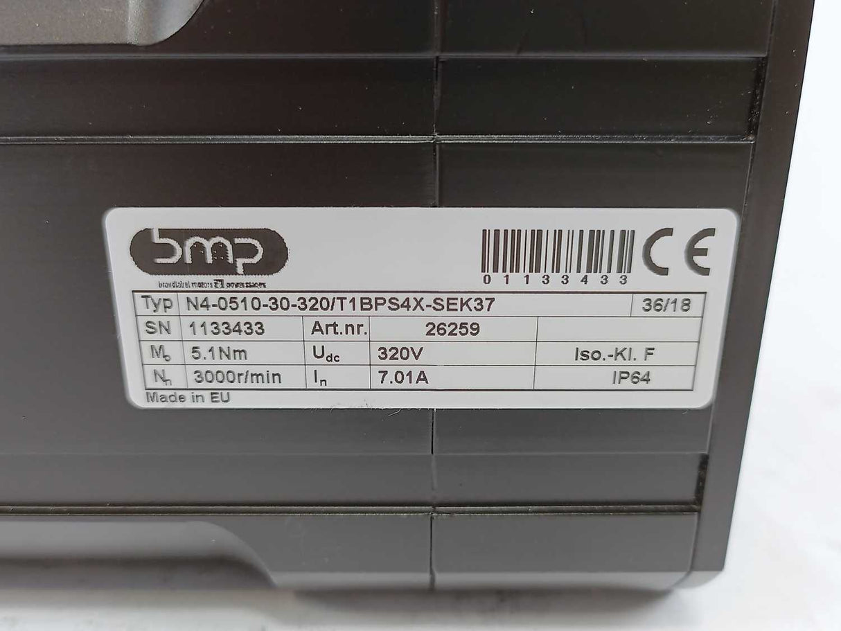 BMP N4-0510-30-320/T1BPS4X-SEK37 Brushless AC Servo Motor