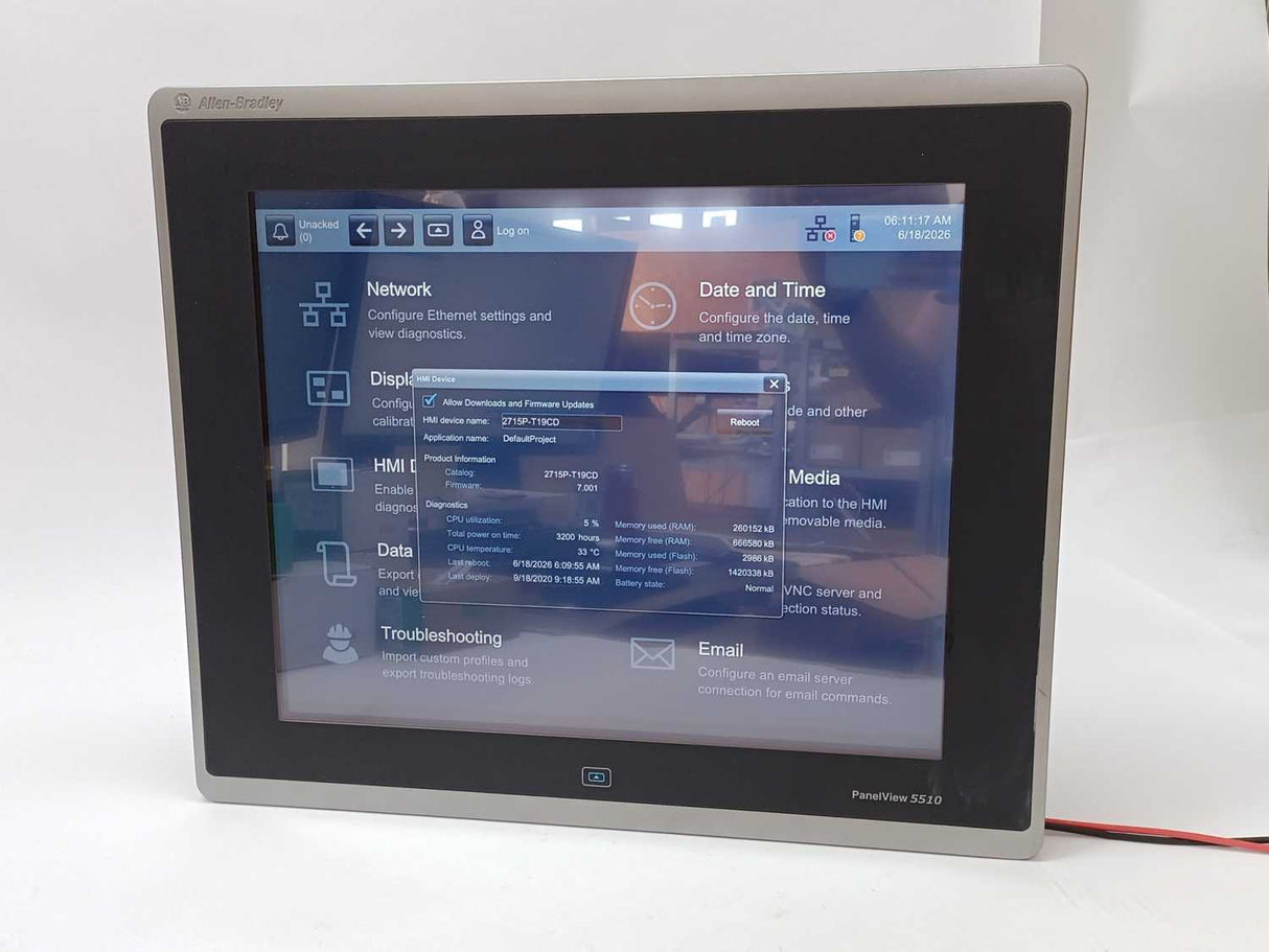 AB 2715P-T19CD Ser. A PANELVIEW 5510 Graphic Terminal