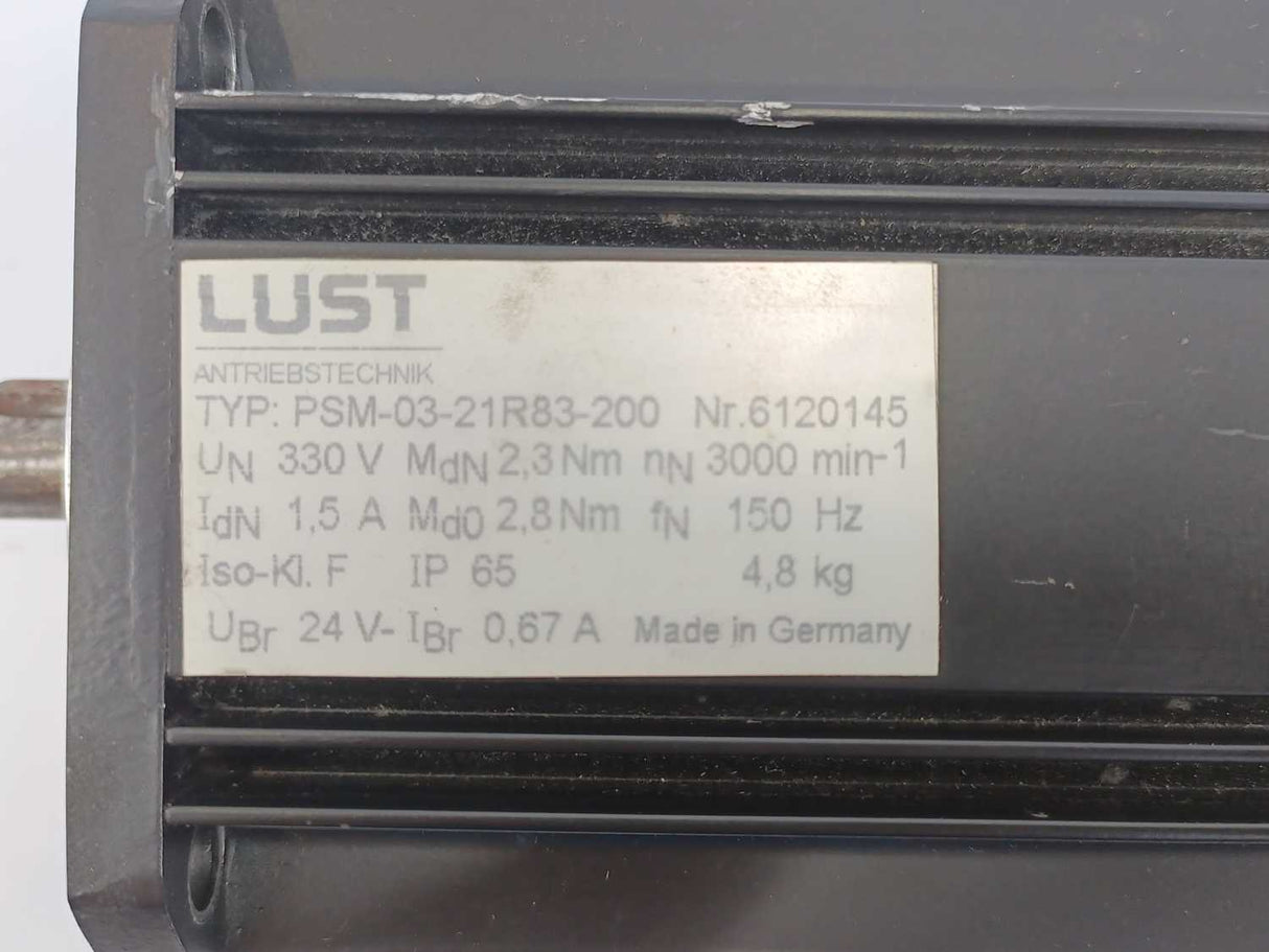 LUST PSM-03-21R83-200 AC Servomotor 200VAC