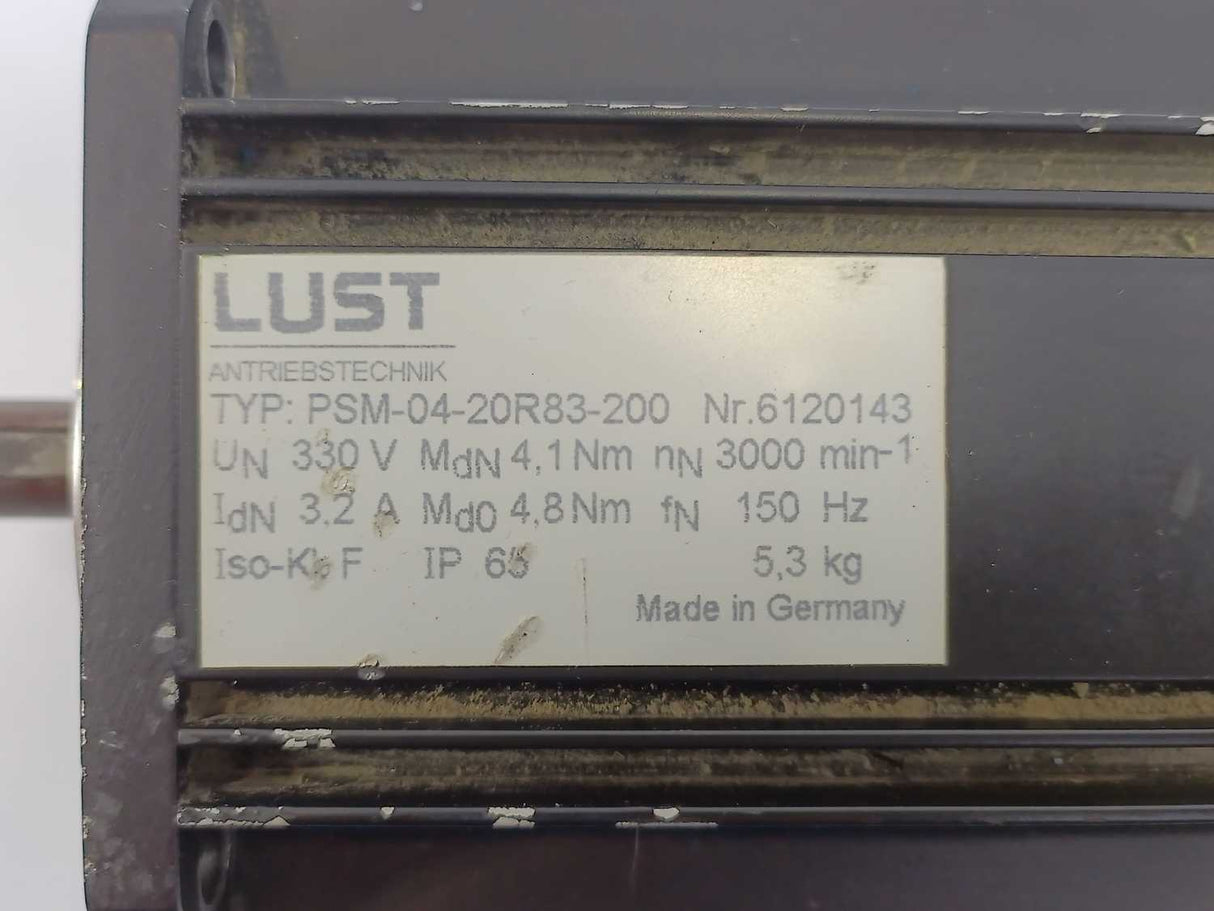 LUST PSM-04-20R83-200 AC Servomotor 200VAC