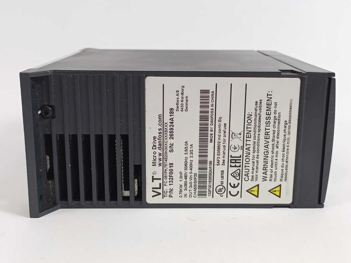 Danfoss FC-051PK75T4E20H3XXCXXXSXXX 132F0018 VLT Micro Drive 0.75KW, 1.0HP
