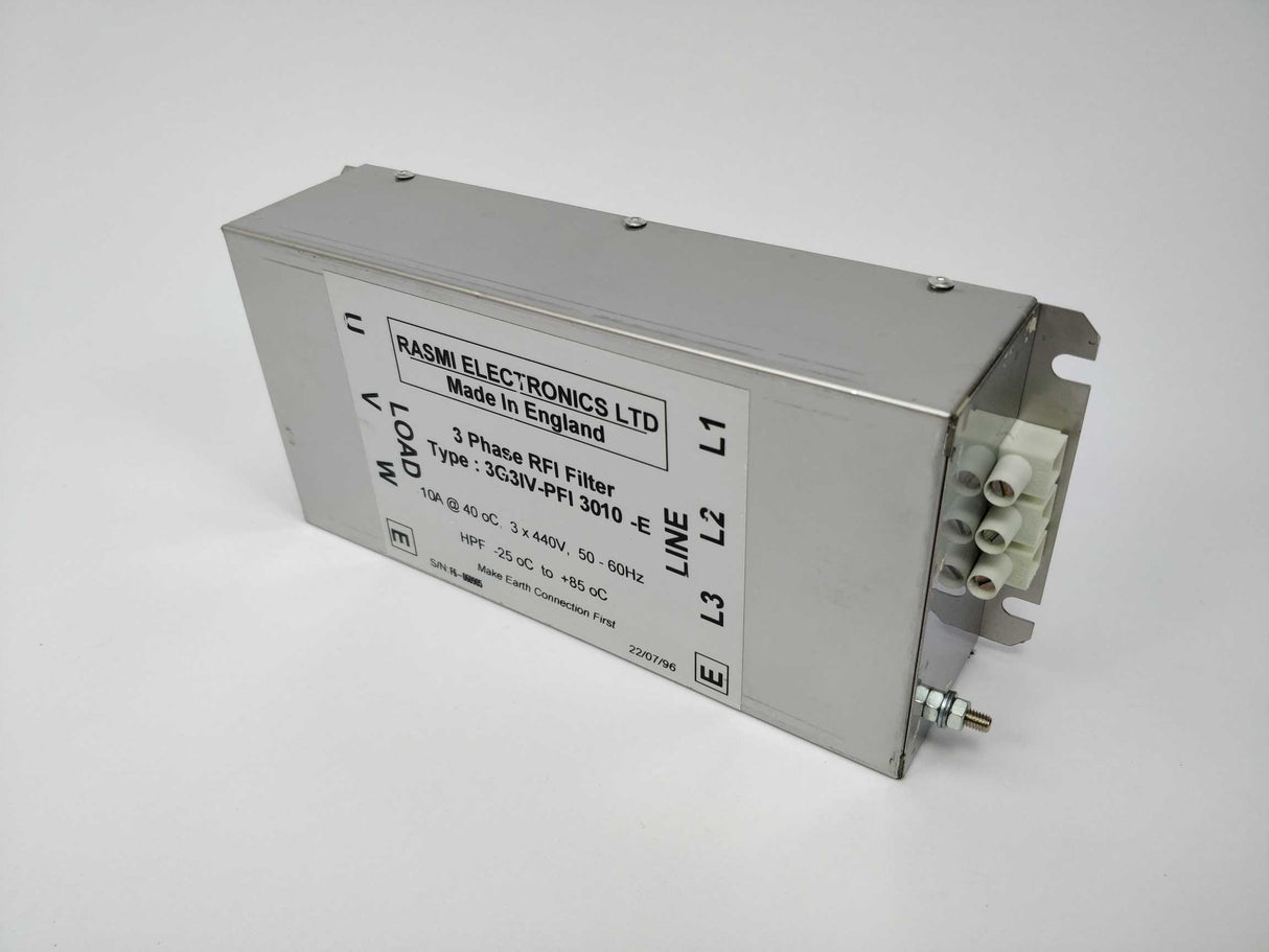 RASMI ELECTRONICS LTD 3G3IV-PFI-3010 3 Phase RFI Filter