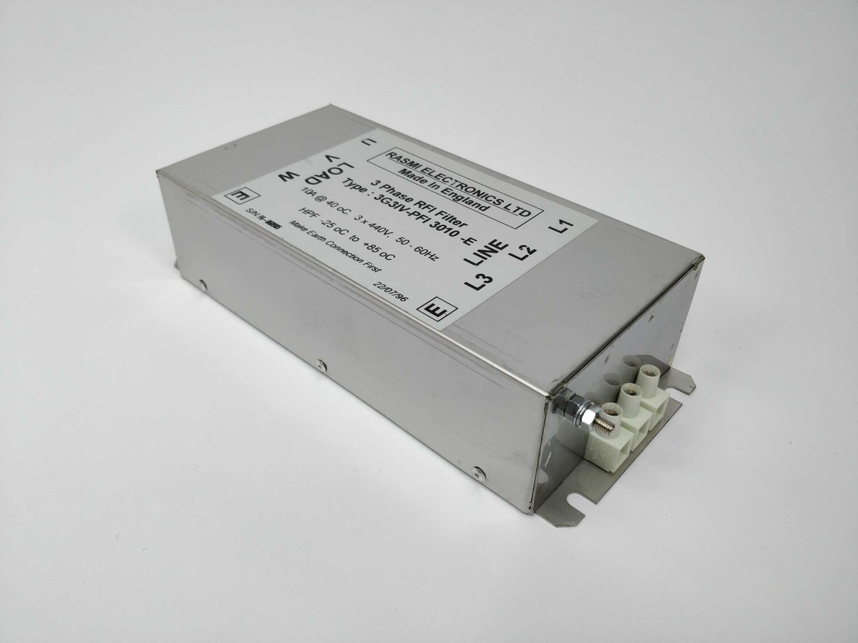 RASMI ELECTRONICS LTD 3G3IV-PFI-3010 3 Phase RFI Filter