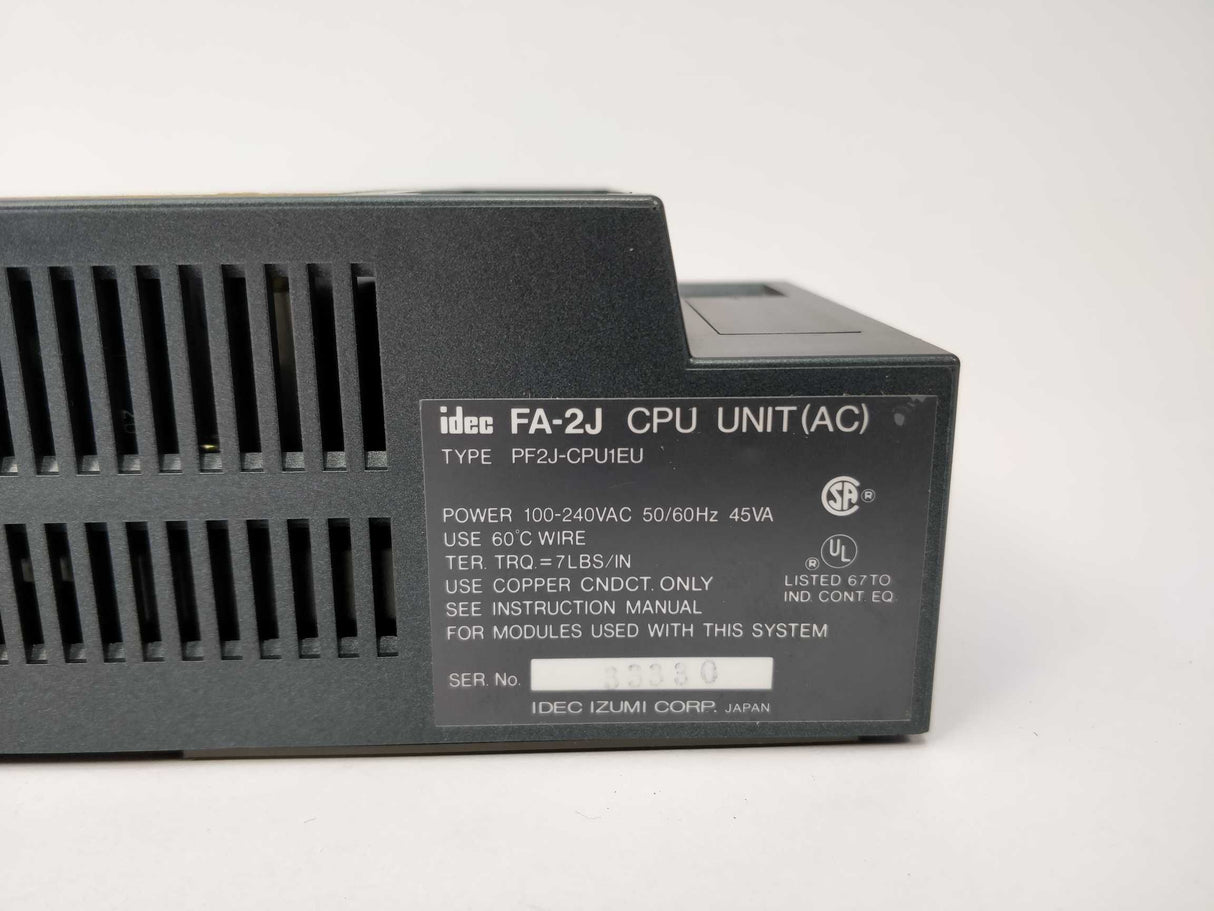 Idec Izumi PF2J-CPU1EU FA-2Junior CPU Unit (AC) FA-2J