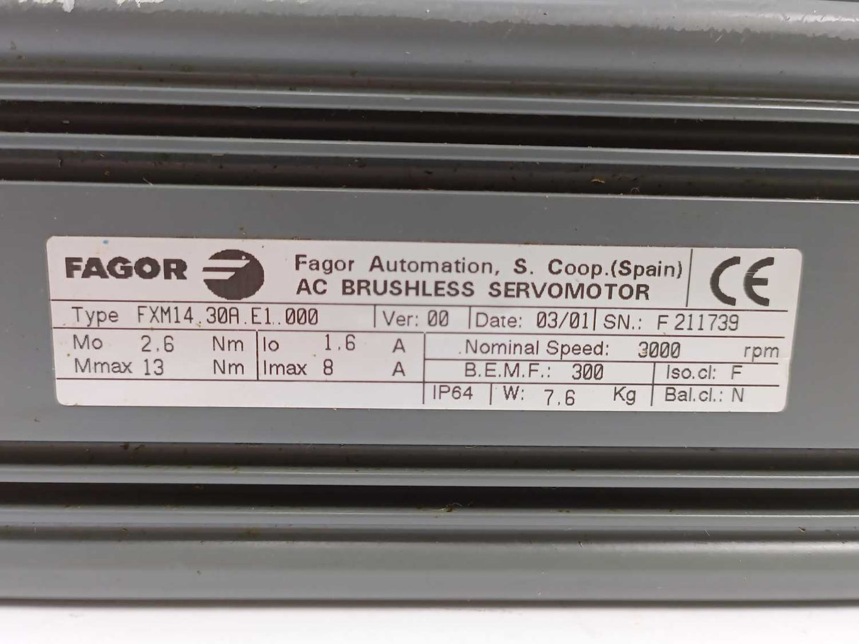 Fagor FXM14.30A.E1.000 AC Brushless Servomotor