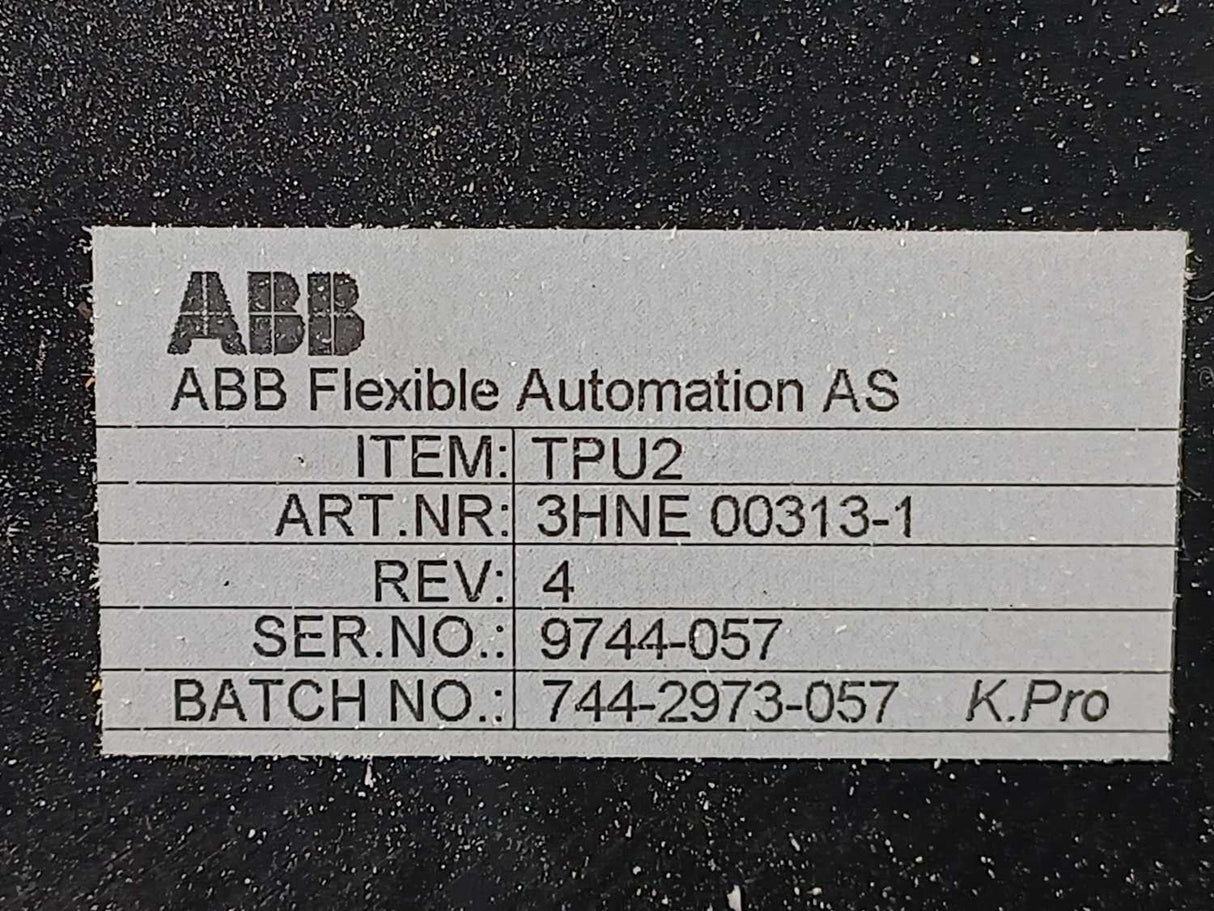 ABB 3HNE00313-1 Programmable Unit TPU-2