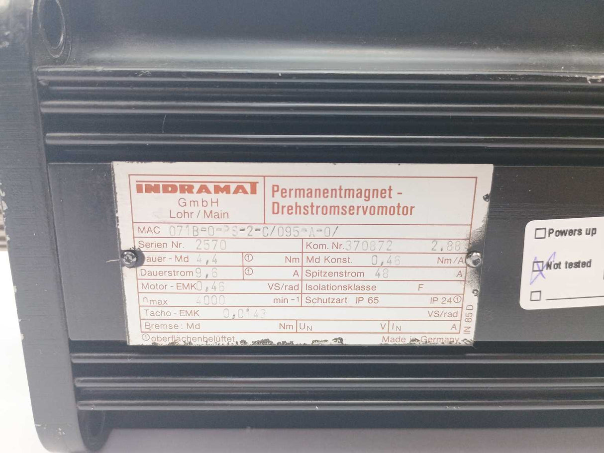 Rexroth Indramat MAC071B-0-PS-2-C/095-A-0/ AC Servo Motor