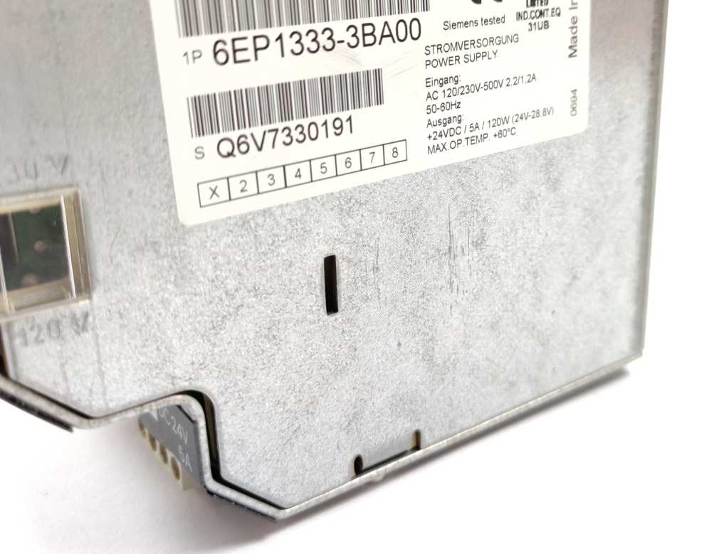 Siemens 6EP1333-3BA00 SITOP PSU200M Power Supply 24V/5A