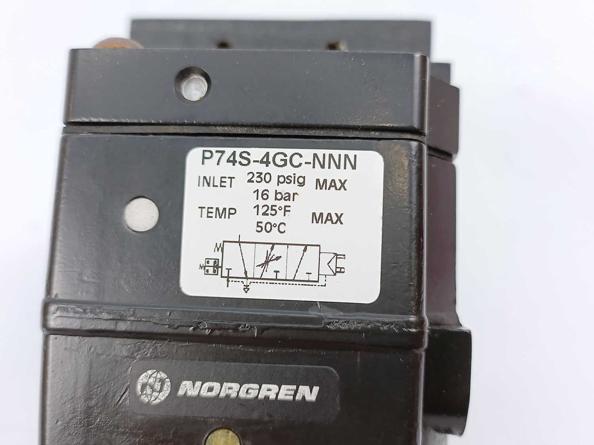 NORGREN P74S-4GC-NNN P74S-4GC-N1N Excelon soft start monitored dump valve