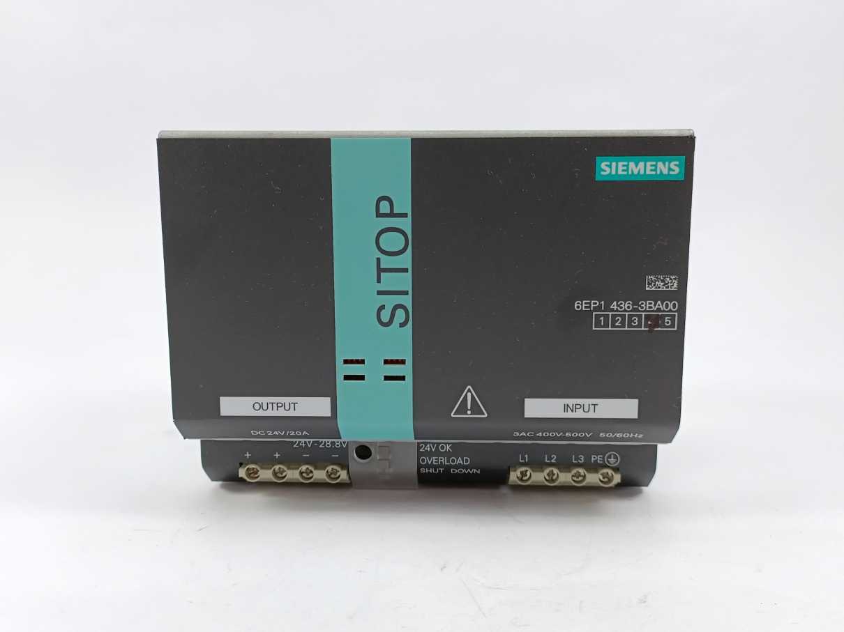 Siemens 6EP1436-3BA00 SITOP Modular 20 A Stabilized Power Supply