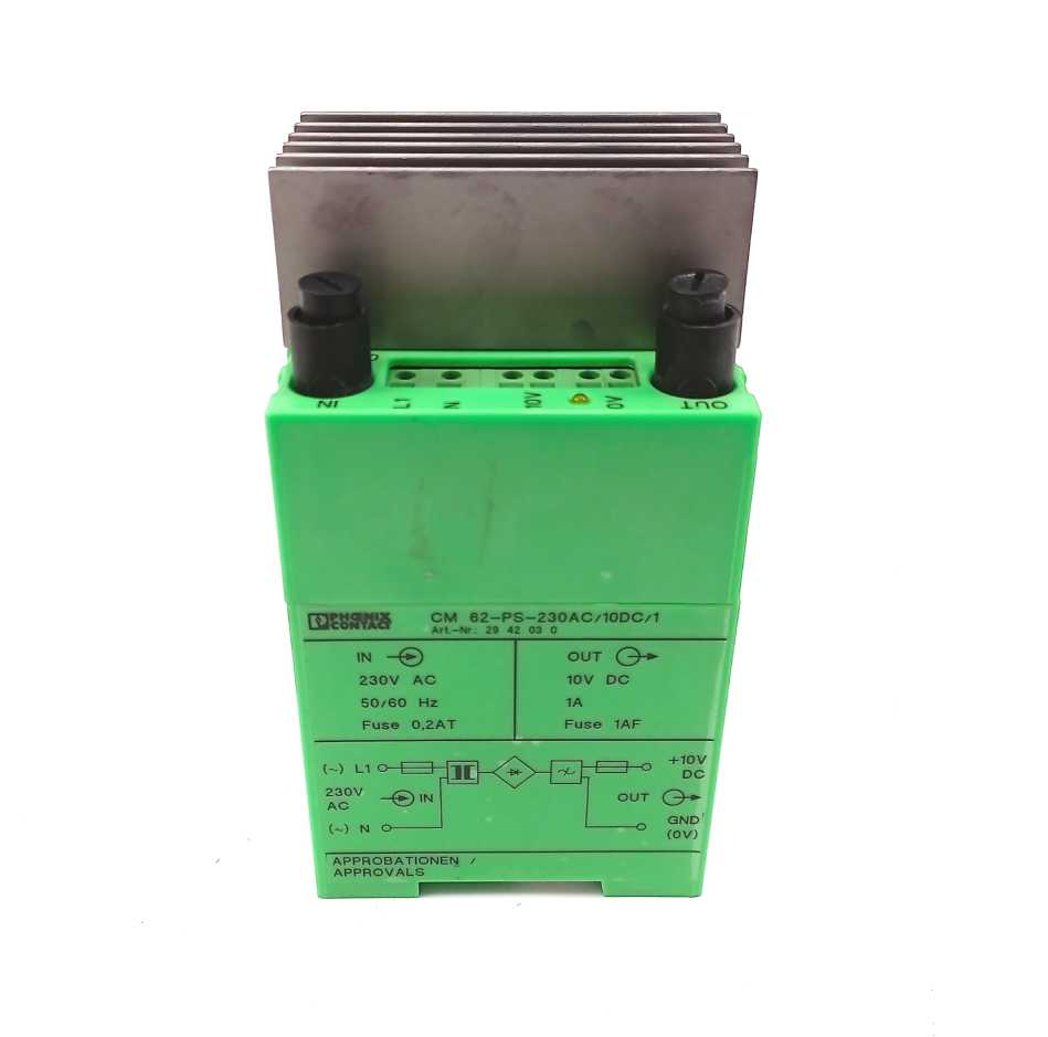 Phoenix Contact 2942030 CM 62-PS-230AC/10DC/1 Power Supply