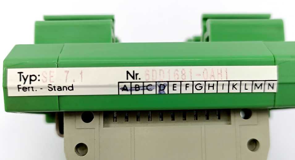 Siemens 6DD1681-0AH1 SIMADYN D Interface Module SE7.1