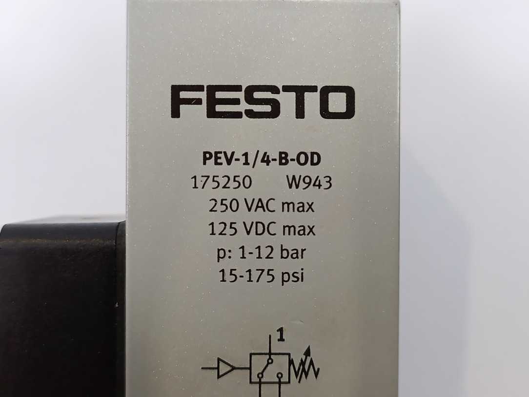 Festo 175250 PEV-1/4-B-OD Pressure Switch