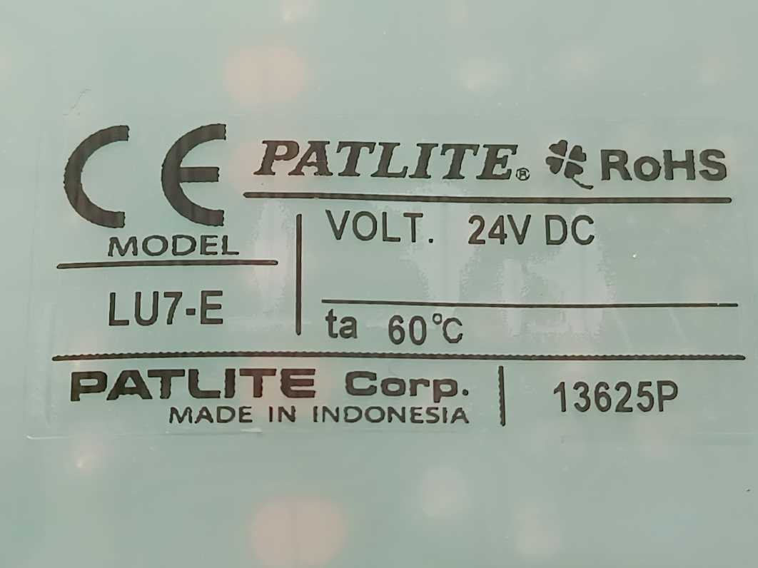 PATLITE LU7-02SU FB150 Stack Light W/ LU7-E-R + LU7-E-G