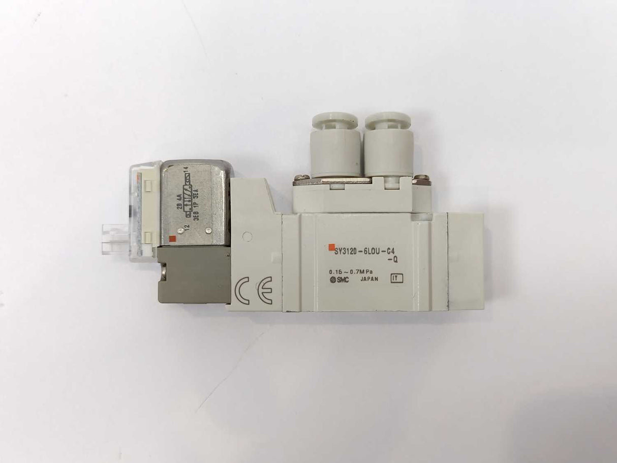 SMC SY3120-6LOU-C4-Q SY3000 5 Port Solenoid Valve, 0.15 ~ 0.7 M Pa