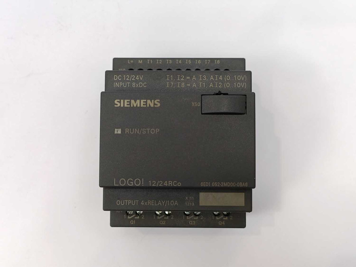 Siemens 6ED1 052-2MD00-0BA6 LOGO! Output Module, 4xRELAY/10A, DC 12/24V