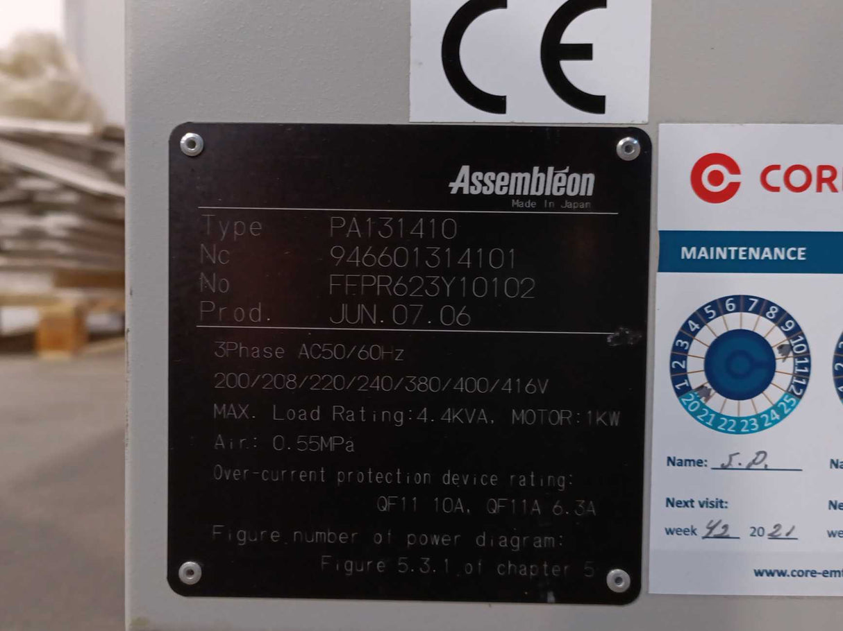 Assembleon 946601314101 PA131410 Topaz SMT Pick and Place Machine
