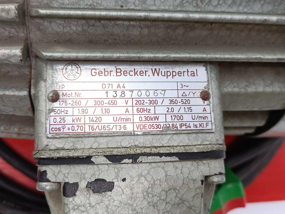 Becker D71A4 Vacuum Pump