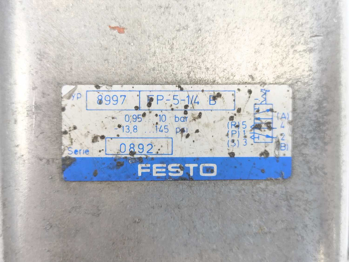 Festo 8997 FP-5-1/4 B Foot Valve with Detent