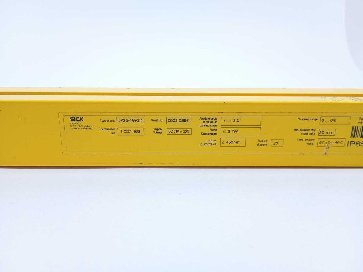 SICK 1027466 C40S-0403AA310 & 1027467 C40E-0403AN310 Sender & Receiver